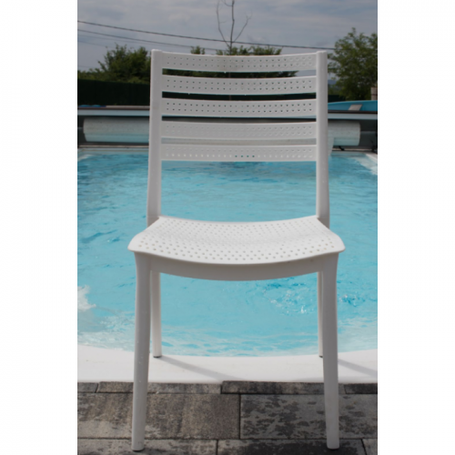 Baštenski set ZARA 6 stolice i sto sa staklom 150x90 plavo beli