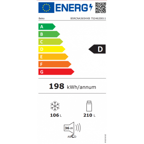  ProSmart inverter kombinovani frižider BEKO B5RCNA365HXB