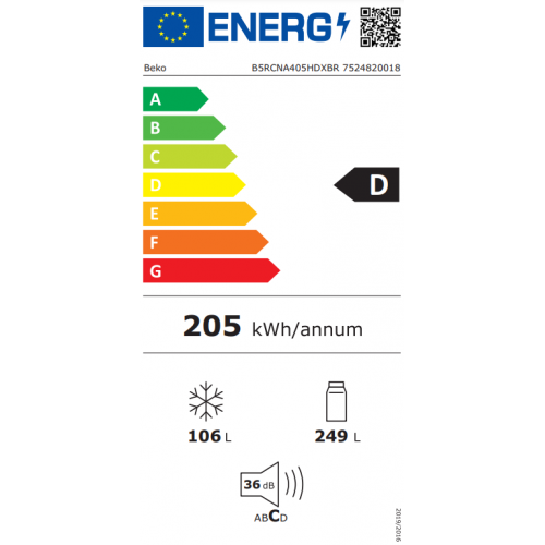  ProSmart inverter kombinovani frižider BEKO B5RCNA405HDXBR