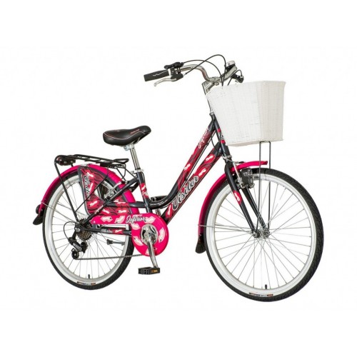 Crno roza inferior ženska bicikla 