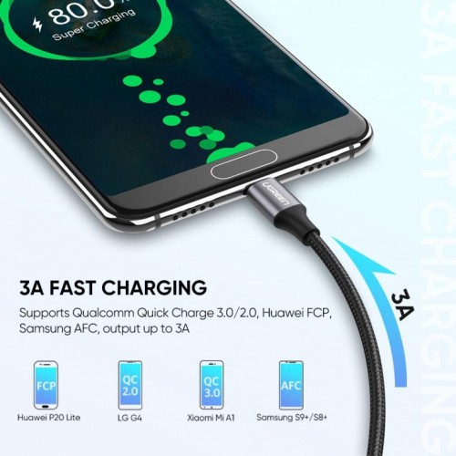 USB tip C M na USB 2.0 M kabl alu.3m gray 60408 Ugreen 