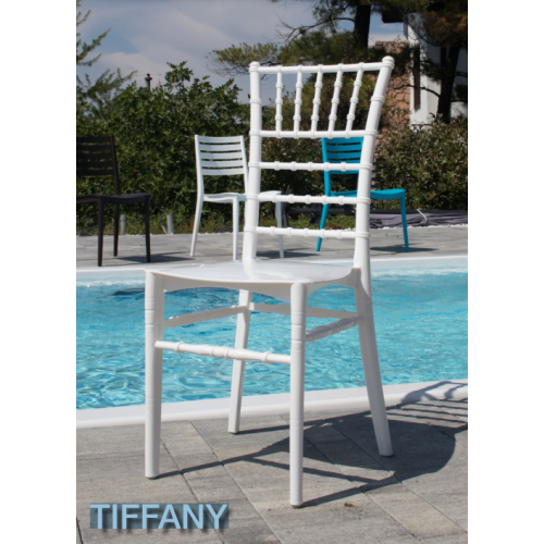 Baštenska stolica Tiffany bela 