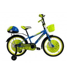 Dečija bicikla 20" Fitness plavo-zelena sa pomoćnim točkovima (SM-20103)