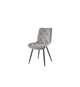 Trpezarijska stolica 1340 Tamno Siva /Crne metalne noge