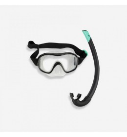 Komplet  za snorkeling Subea za odrasle maska i disaljka crni 