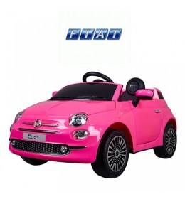 Dečiji autić na akumulator FIAT 500 Model 237 Roze sa Kožnim sedištem