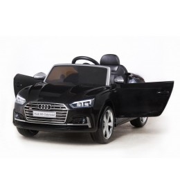 Dečiji auto na akumulator licenciran AUDI S5 CABRIOLET crni sa kožnim sedištem i mekim gumama