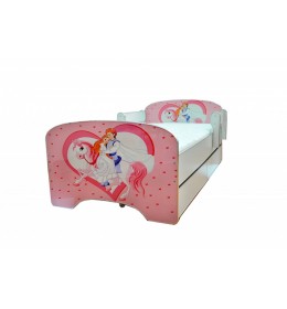 Krevet za decu Pink Princess sa dve fioke 160x80 cm model 803