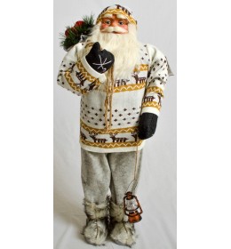 Deda Mraz Figura Visine 90 cm sa Fenjerom i Džakom