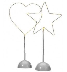 Dekoracija Star-heart LED