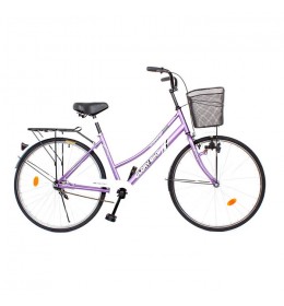 Ženski gradski bicikl Glory Bike 26" nožna kočnica Ljubičasti