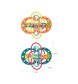 BBO igracka za bebe lopta/glodalica sa prstenovima 0m+