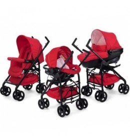 Kolica za bebe trio sistem (auto sedište + nosiljka + kolica) Chicco Sprint red passion
