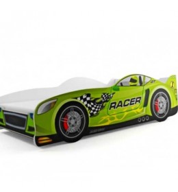 Dečiji krevet Racer zeleni 160x80 cm sa dušekom