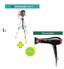 Laser za ukrštene linije Universal Level 3  + Fen za kosu