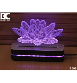 3D lampa Lotus hladno beli