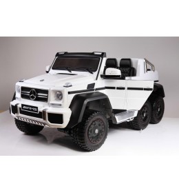 Džip na akumulator Mercedes G 63 beli AMG 6x6 