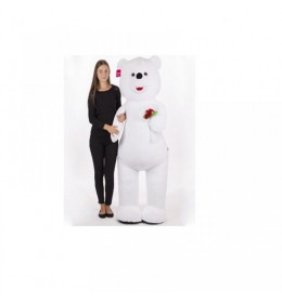 Plišani beli medved sa ružama 160cm