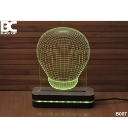 3D lampa Sijalica toplo bela