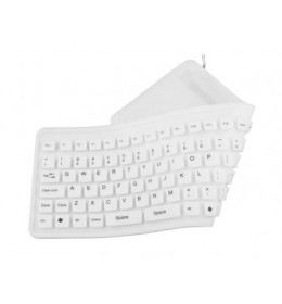 Silikosnka USB tastatura Esperanza bela EK126W