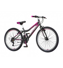 Sivo roza magnito ženska dečija bicikla 