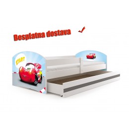 Dečiji krevet Lookie White 160x80 cm sa dušekom dezen 02